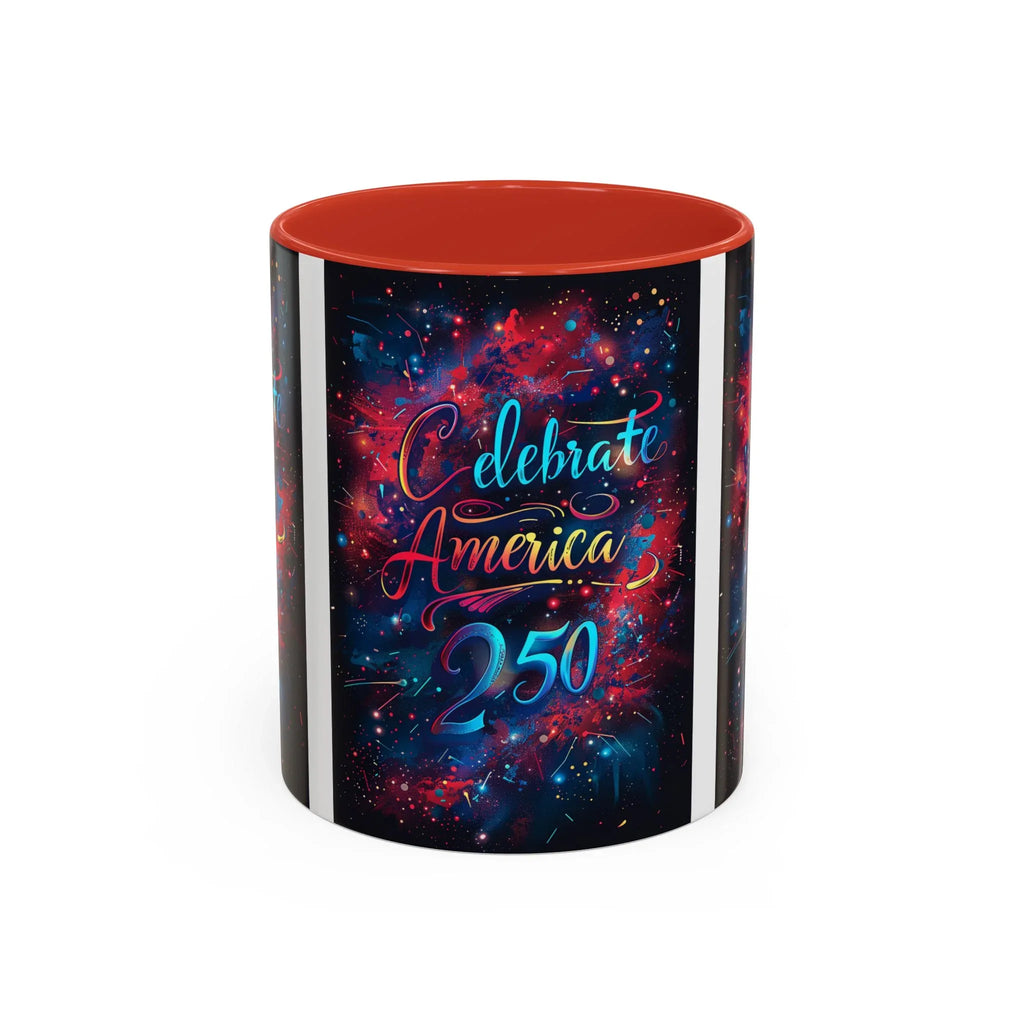 Celebrate America 250 Mug | Accent Coffee Mug 11oz 15oz - 250 USA Celebration