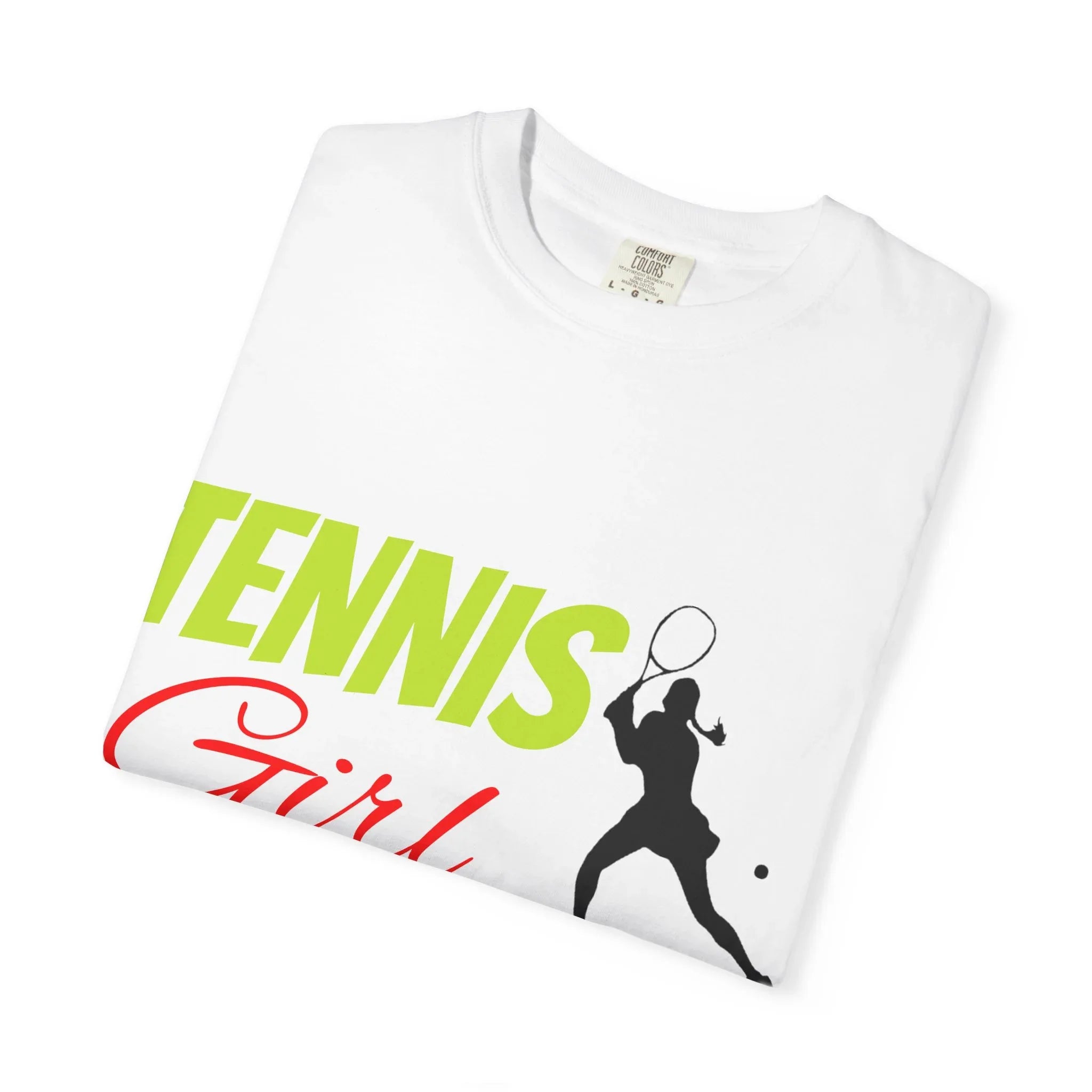 Tennis Girl T-shirt | Tennis Player Silhouette, Sporty Graphic Tee - 250 USA Celebration