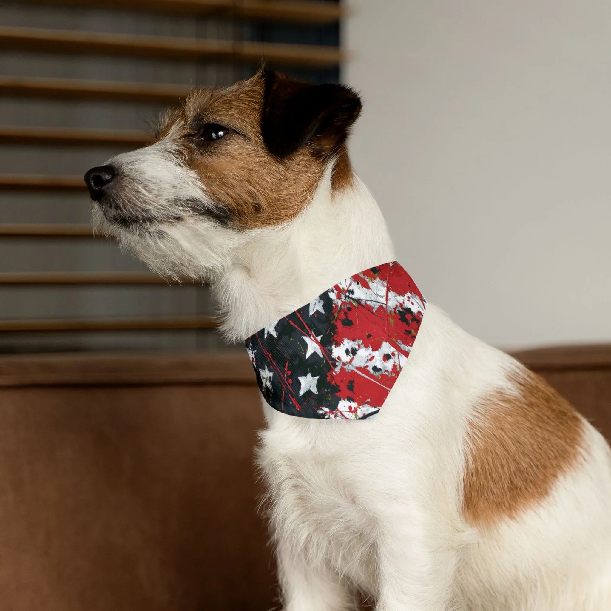 Grunge American Flag Pet Bandana Collar | Patriotic Dog Bandana - 250 USA Celebration