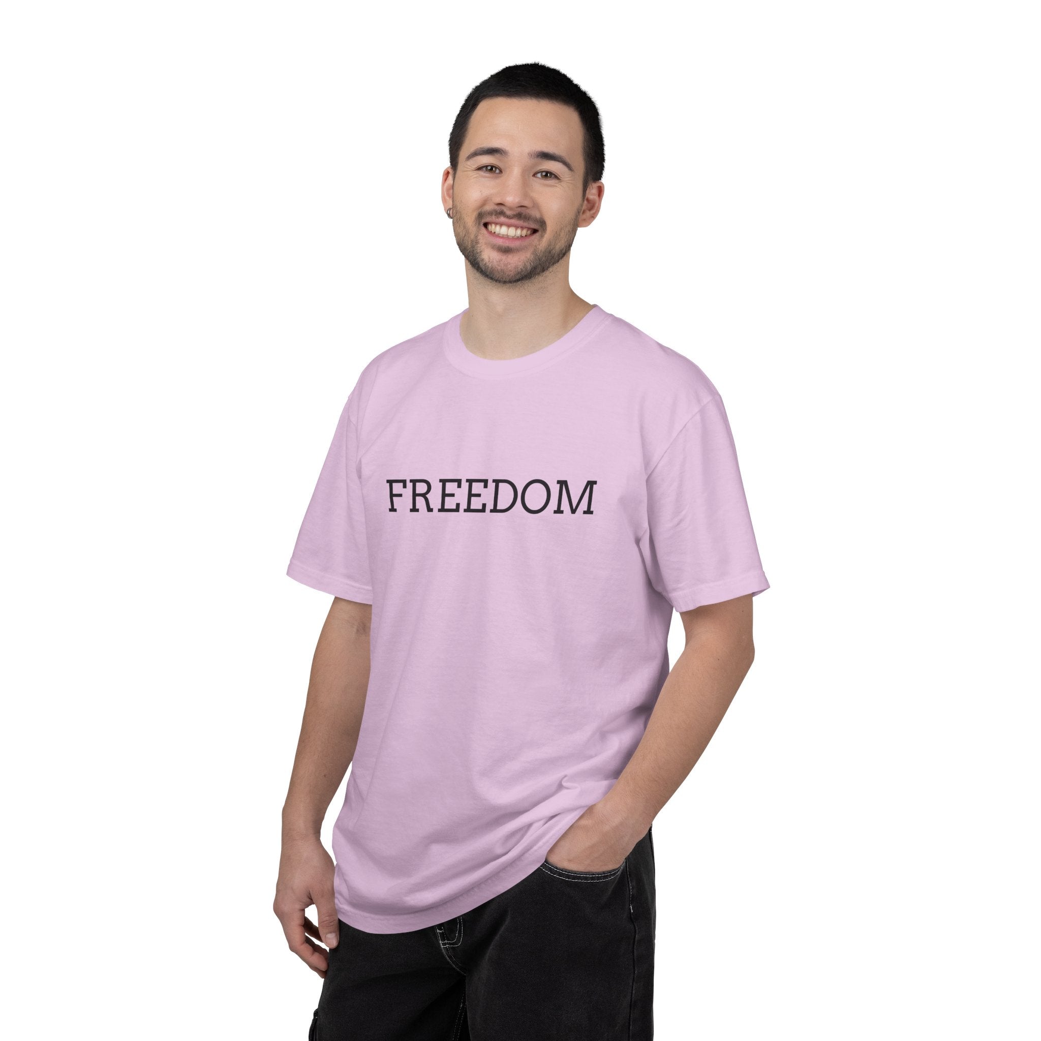 Freedom T-Shirt — Minimalist Text Graphic Tee