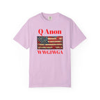 Q Anon WWG1WGA T-Shirt | American Flag Graphic Tee - 250 USA Celebration