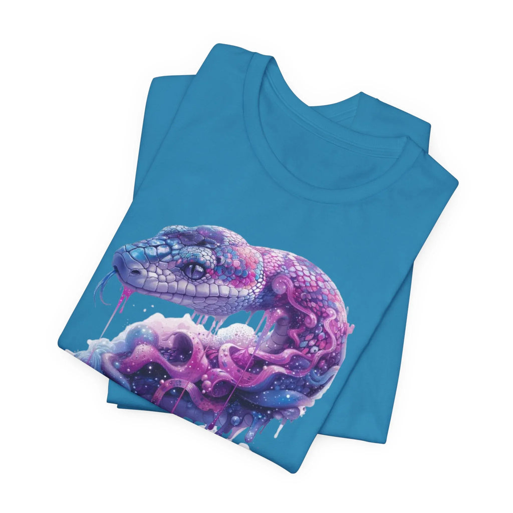 Psychedelic Rainbow Ouroboros Tee | Galaxy Fractal Mushroom Snake - 250 USA Celebration