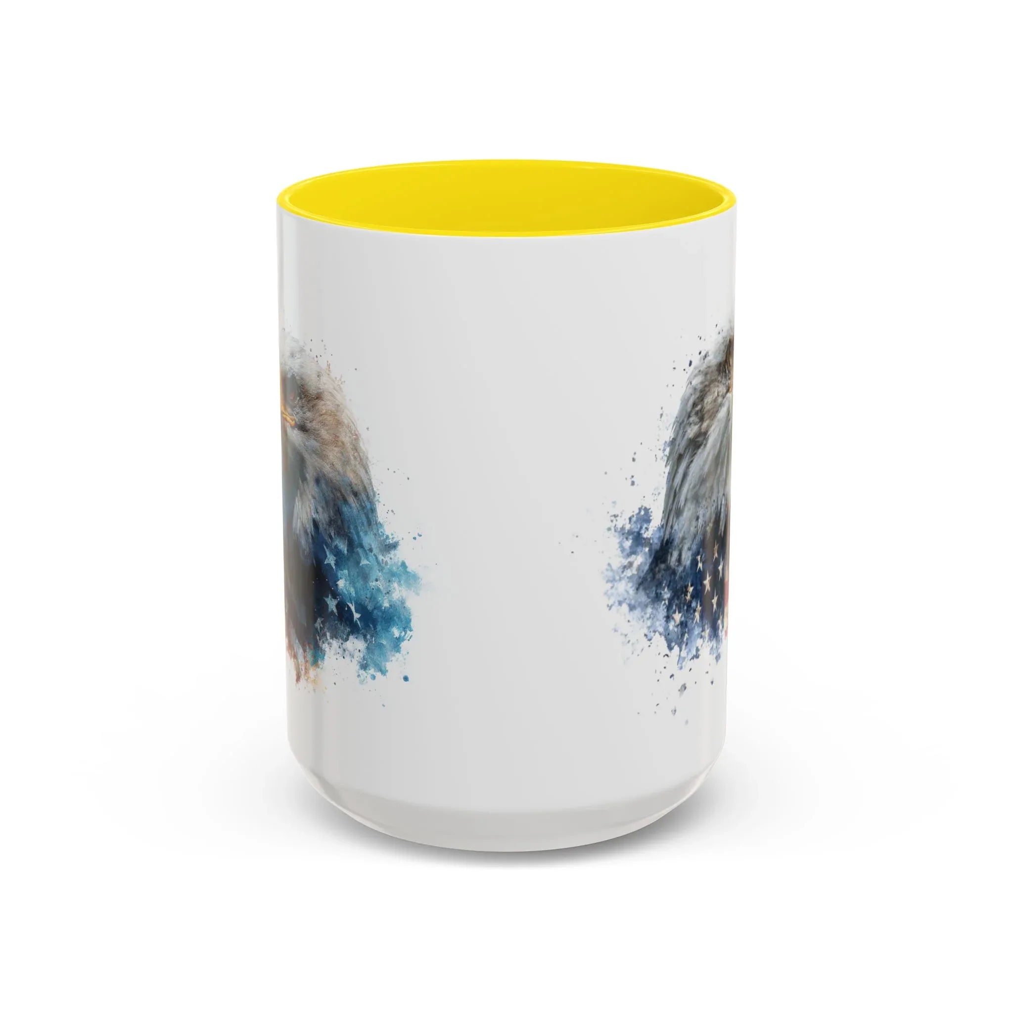 American Bald Eagle watercolor, Coffee Mug | Patriotic flag design - 250 USA Celebration