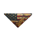 Patriotic Distressed American Flag Pet Bandana – Vintage USA Dog Bandana for 4th of July & Everyday Wear