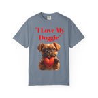 Cute French Bulldog Puppy Holding Red Heart T-shirt | Dog Lover Cartoon - 250 USA Celebration