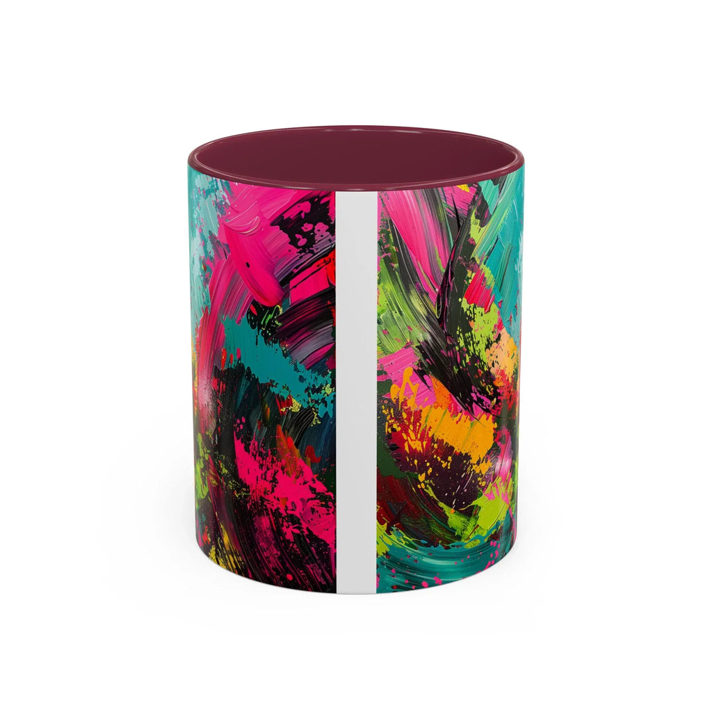 Abstract Colorful Brushstroke Mug | 11oz 15oz Ceramic - 250 USA Celebration