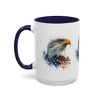 American Flag Bald Eagle Mug | Accent Coffee Mug - 250 USA Celebration