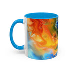 Colorful Mugs (11oz, 15oz) Intense abstract oil splat- coffee cup - 250 USA Celebration