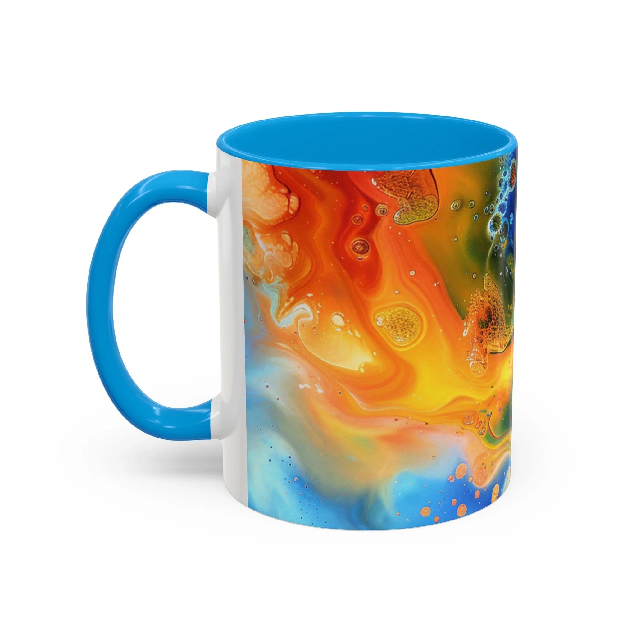 Colorful Mugs (11oz, 15oz) Intense abstract oil splat- coffee cup - 250 USA Celebration