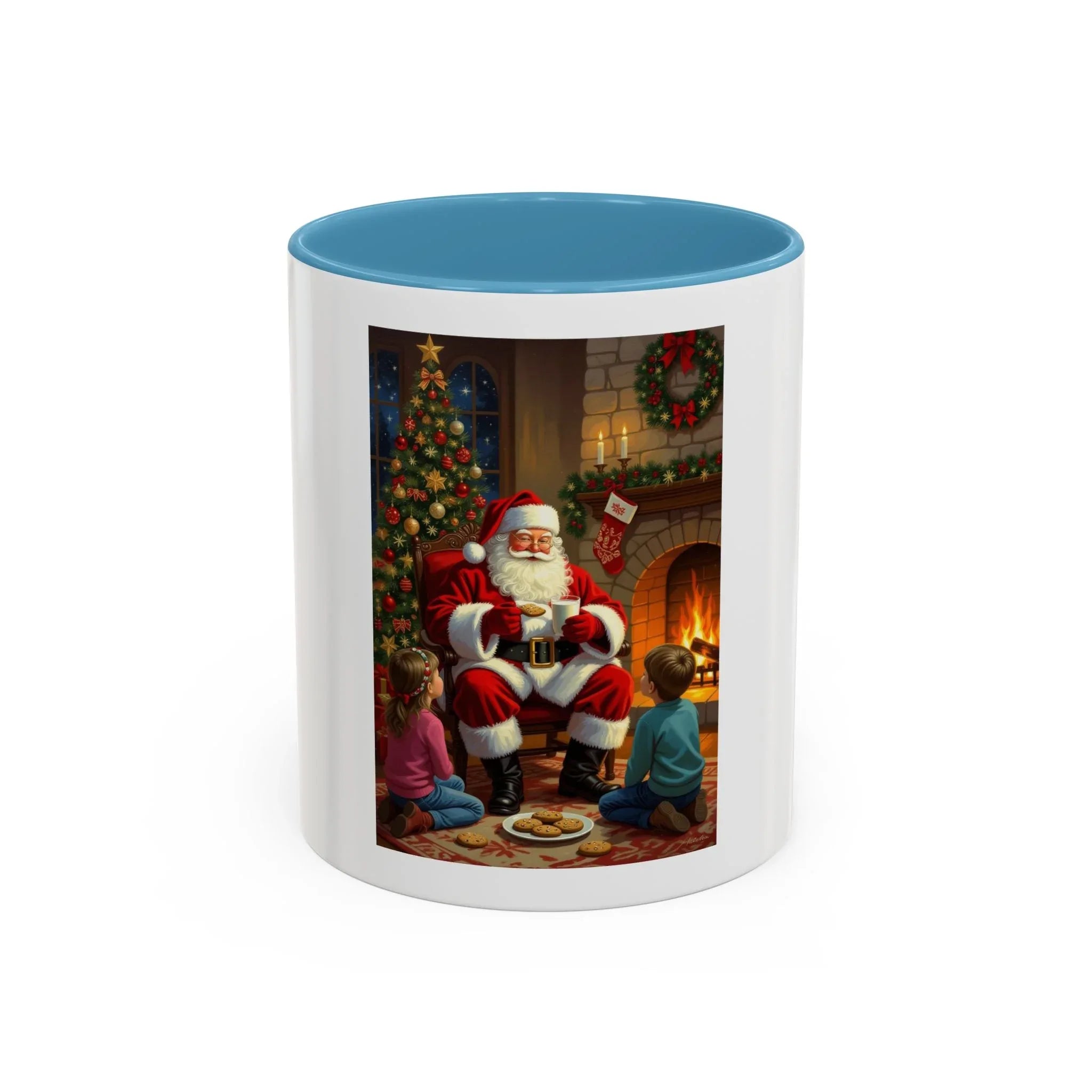 Christmas Santa Coffee Mug, Festive Drinkware for Holiday Cheer, Xmas Gift for Coffee Lovers, Cozy Winter Mug, Santa's Storytime - 250 USA Celebration