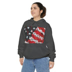 Distressed American Flag Hoodie | Patriotic Stars Stripes Sweatshirt - 250 USA Celebration