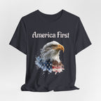America First Eagle T-Shirt – Patriotic Bald Eagle Tee