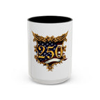 250th Anniversary American Flag Accent Coffee Mug — Patriotic 250th Year Anniversary Celebration Gift