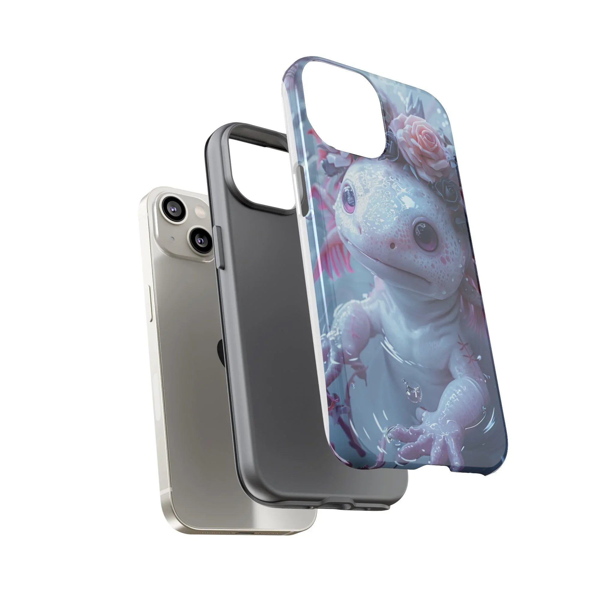 Goth Axolotls Tough Cases | Cute Creepy Axolotl Phone Case, Gloomycore Aesthetic - 250 USA Celebration