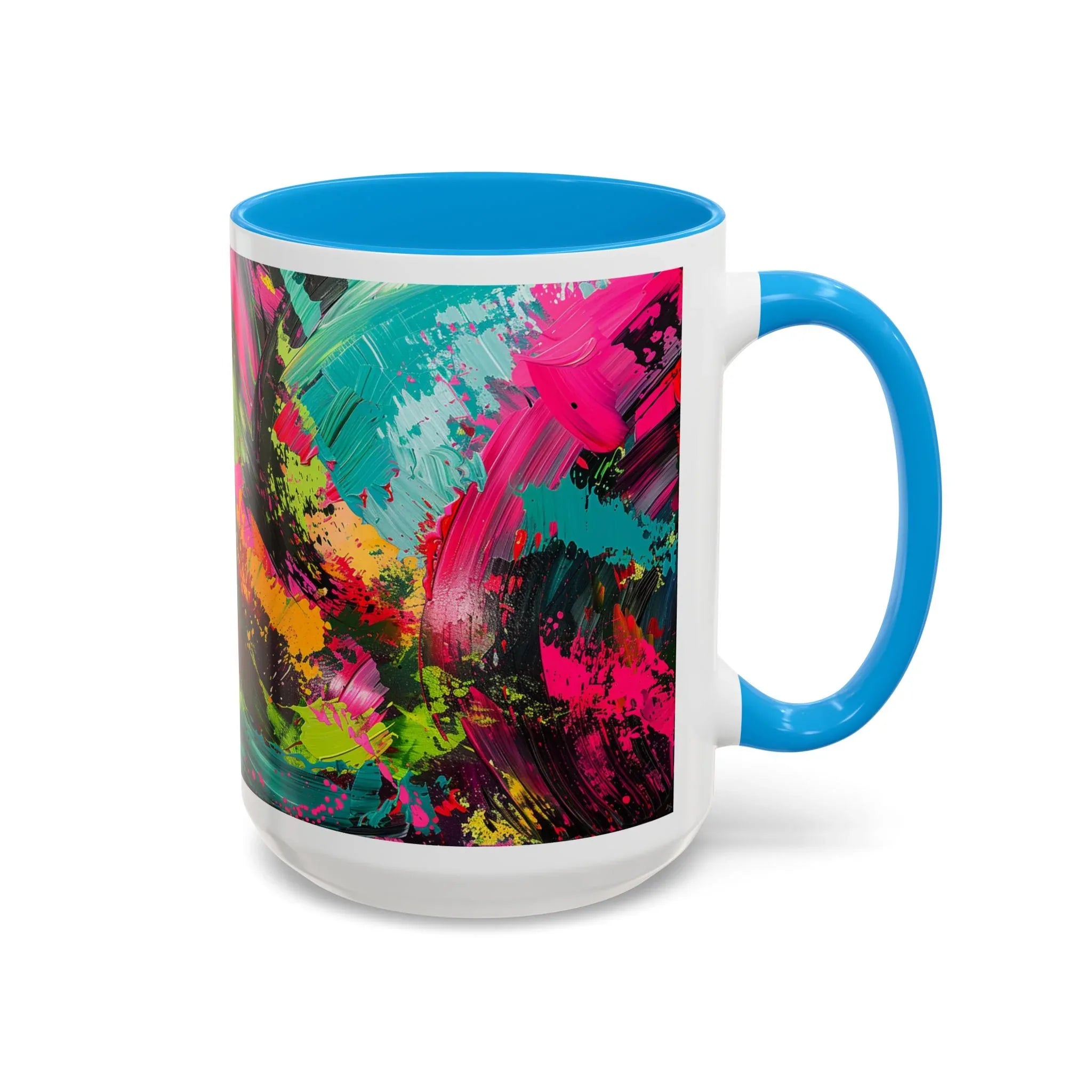 Abstract Colorful Brushstroke Mug | 11oz 15oz Ceramic - 250 USA Celebration