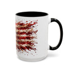 Patriotic 250th Anniversary Coffee Mug – American Flag Splash Accent (11/15oz)