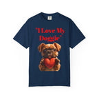 Cute French Bulldog Puppy Holding Red Heart T-shirt | Dog Lover Cartoon - 250 USA Celebration