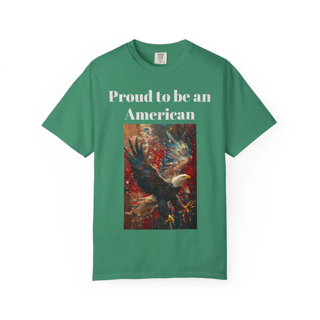 Patriotic Eagle T-Shirt, Proud to be an American Tee, Unisex Graphic T-Shirt, Independence Day Gift, Casual Wear, Eagle Design Shirt - 250 USA Celebration