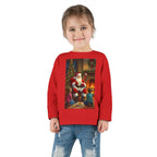 Christmas Santa Toddler Long Sleeve Tee, Holiday Shirt for Kids, Festive Outfit, Winter Apparel, Cute Christmas Gift, Family Photoshoot - 250 USA Celebration