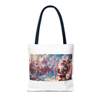 Santa Claus Holiday Tote Bag, AOP Printing, Christmas Gift Bag, Festive Shopping Tote, Fun Winter Accessories, Unique Holiday Item - 250 USA Celebration
