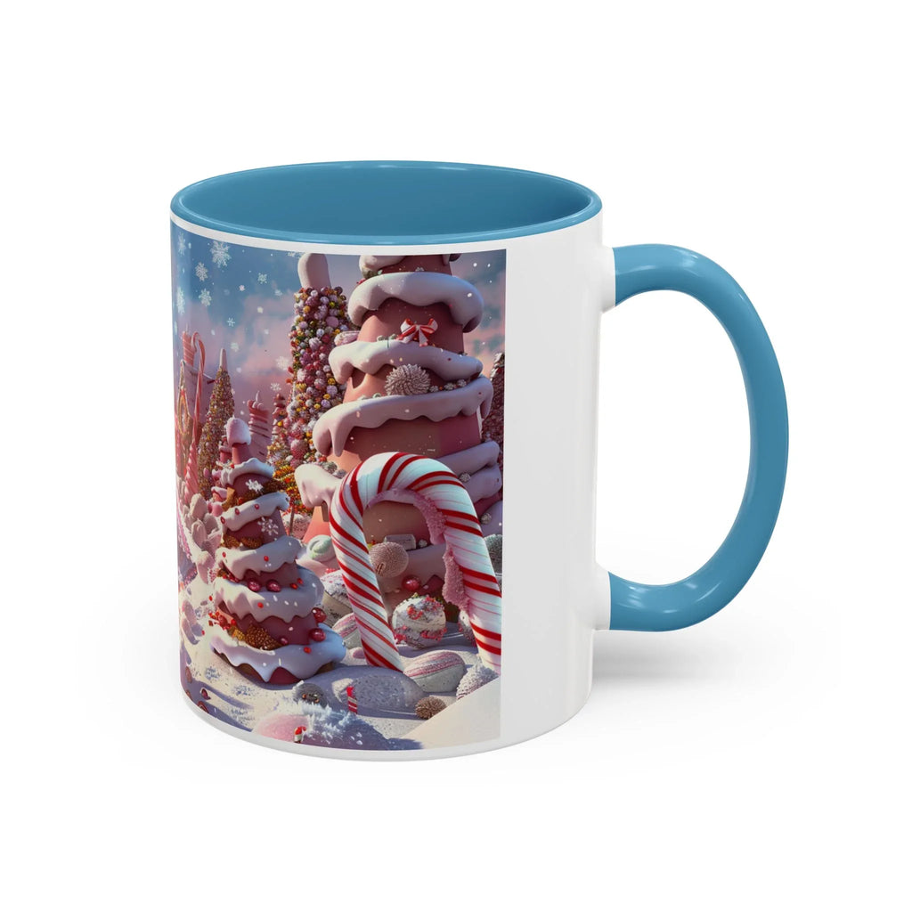 Coffee Mug, Festive Santa in Candy Wonderland, 11oz, 15oz, Tim Burton Style, Whimsical Holiday Cup, Christmas Gift, Hot Cocoa Mug - 250 USA Celebration