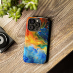 Abstract Colorful Swirl Phone Case | Tough Protective iPhone Cover - 250 USA Celebration