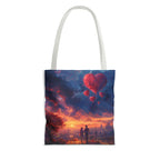 Romantic Heart Tote Bag, Date Nights, Valentine's Day, Travel, Valentine's Day Women's Merchandise, Cute Love Apparel, Valentine's Gifts, - 250 USA Celebration