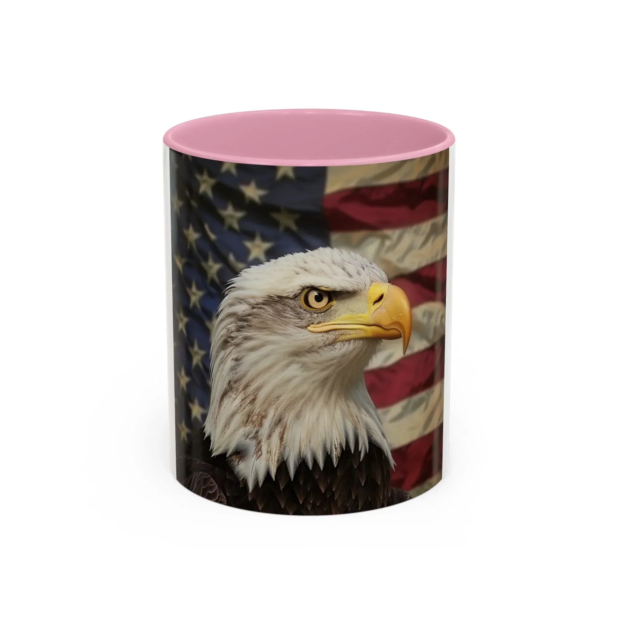 Colorful Mugs (11oz, 15oz) American eagle with American flag, fireworks all around the eagle, patriotic themed - 250 USA Celebration