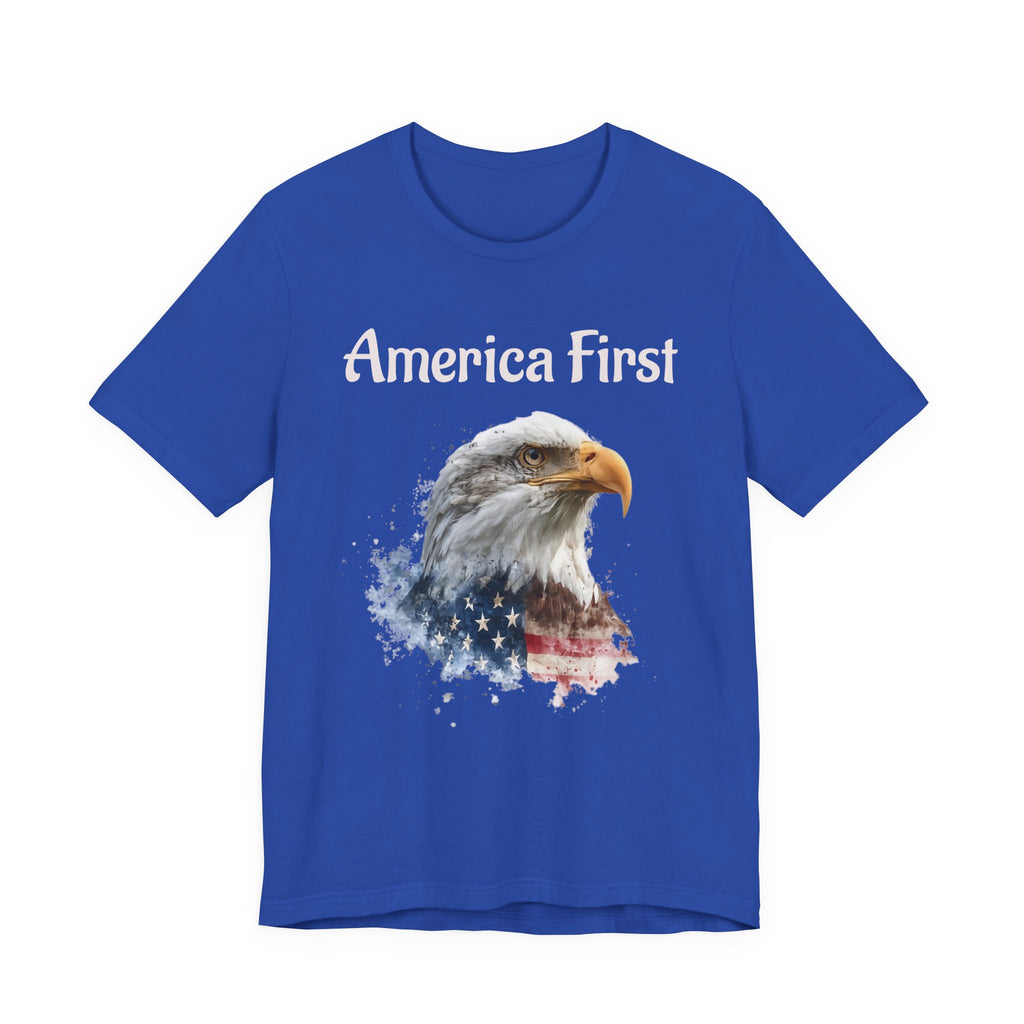 America First Eagle T-Shirt – Patriotic Bald Eagle Tee