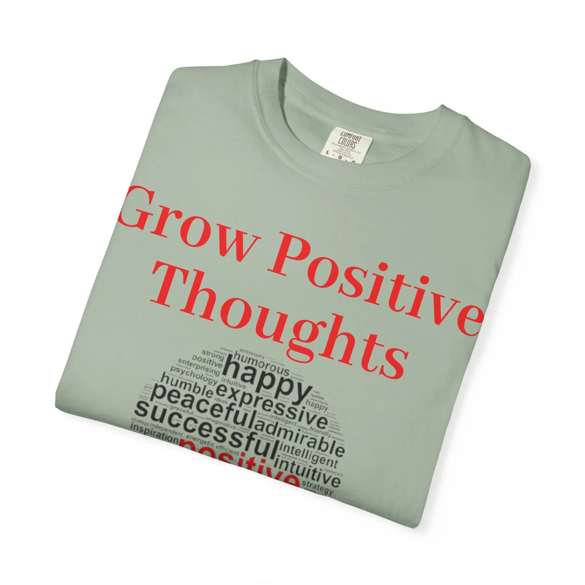 Grow Positive Thoughts T-shirt | Positive Word Cloud Mental Health Tee - 250 USA Celebration