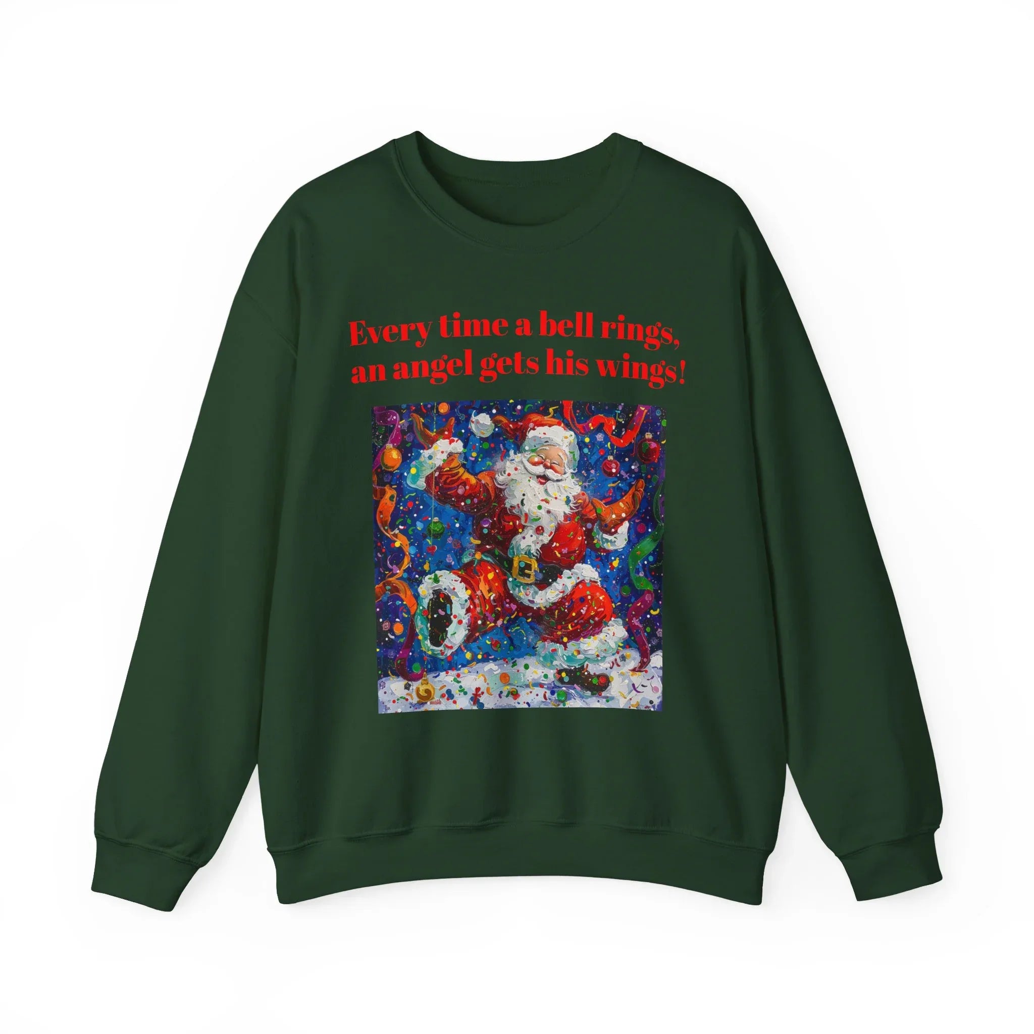 Festive Angel Sweatshirt, Cozy Holiday Crewneck, Christmas Apparel, Unique Gift, Winter Fashion - 250 USA Celebration