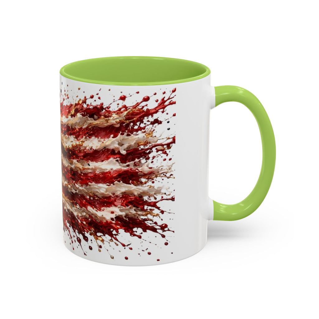 Patriotic 250th Anniversary Coffee Mug – American Flag Splash Accent (11/15oz)