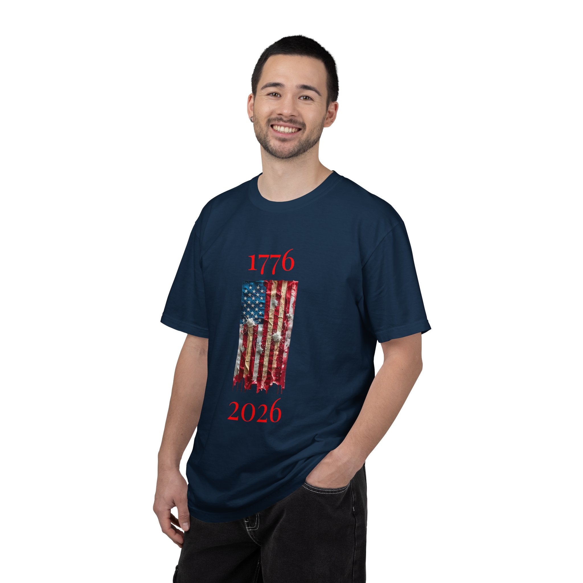 1776–2026 Vintage Flag T-Shirt — Patriotic Independence Day Tee