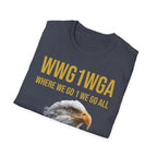 Where We Go One We Go All – Anniversary Gold Signature T-Shirt - Unisex Softstyle T-Shirt