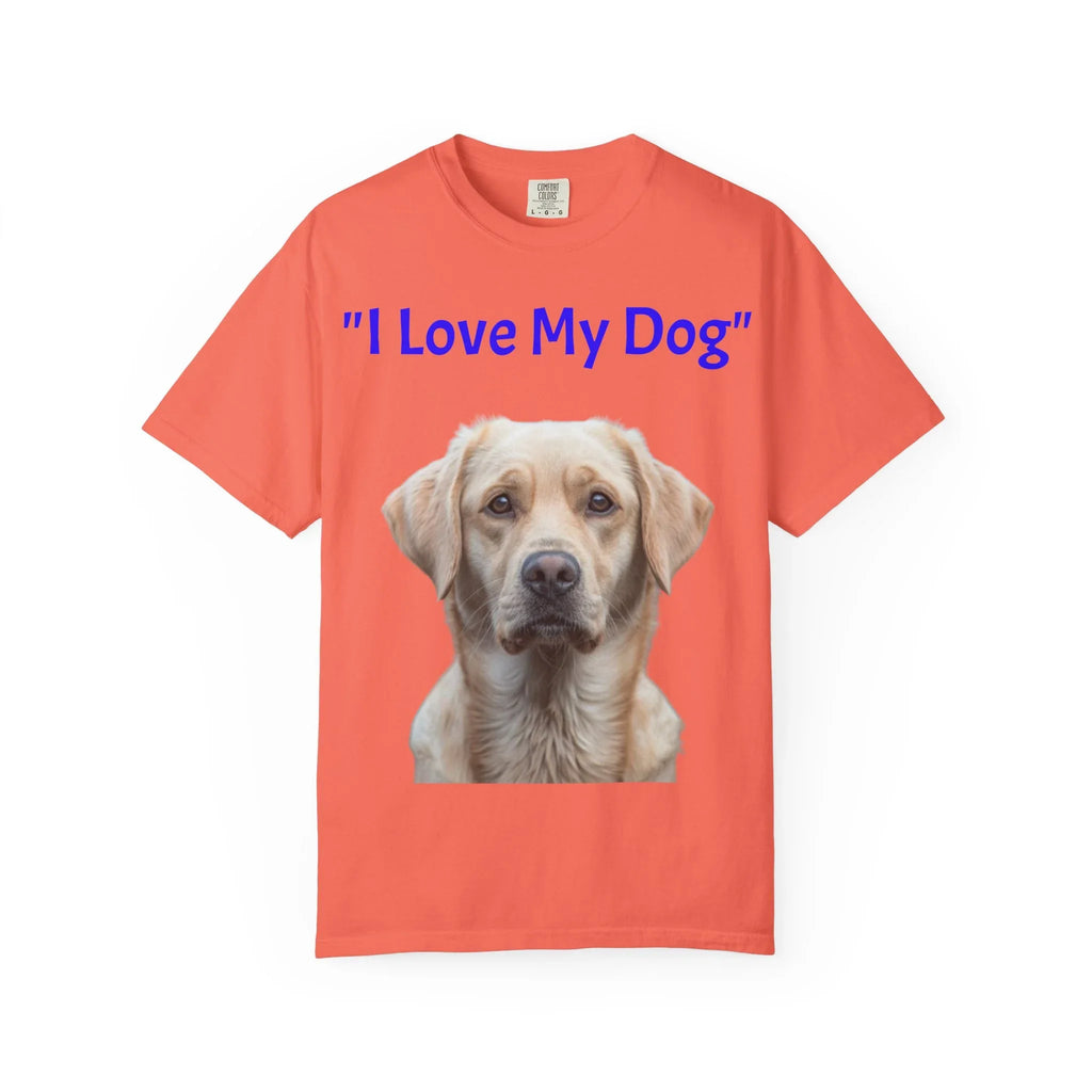 I Love My Dog Labrador Portrait T-shirt | Dog Lover Tee - 250 USA Celebration