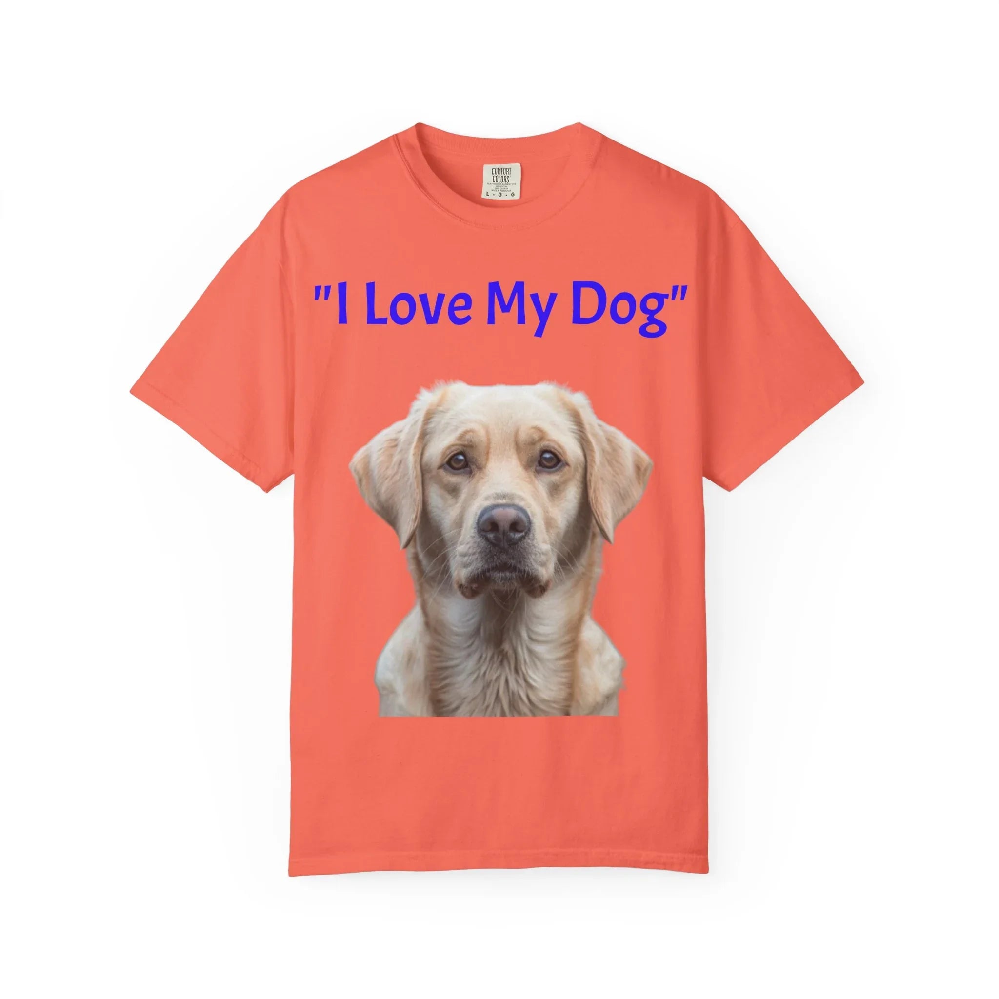 I Love My Dog Labrador Portrait T-shirt | Dog Lover Tee - 250 USA Celebration