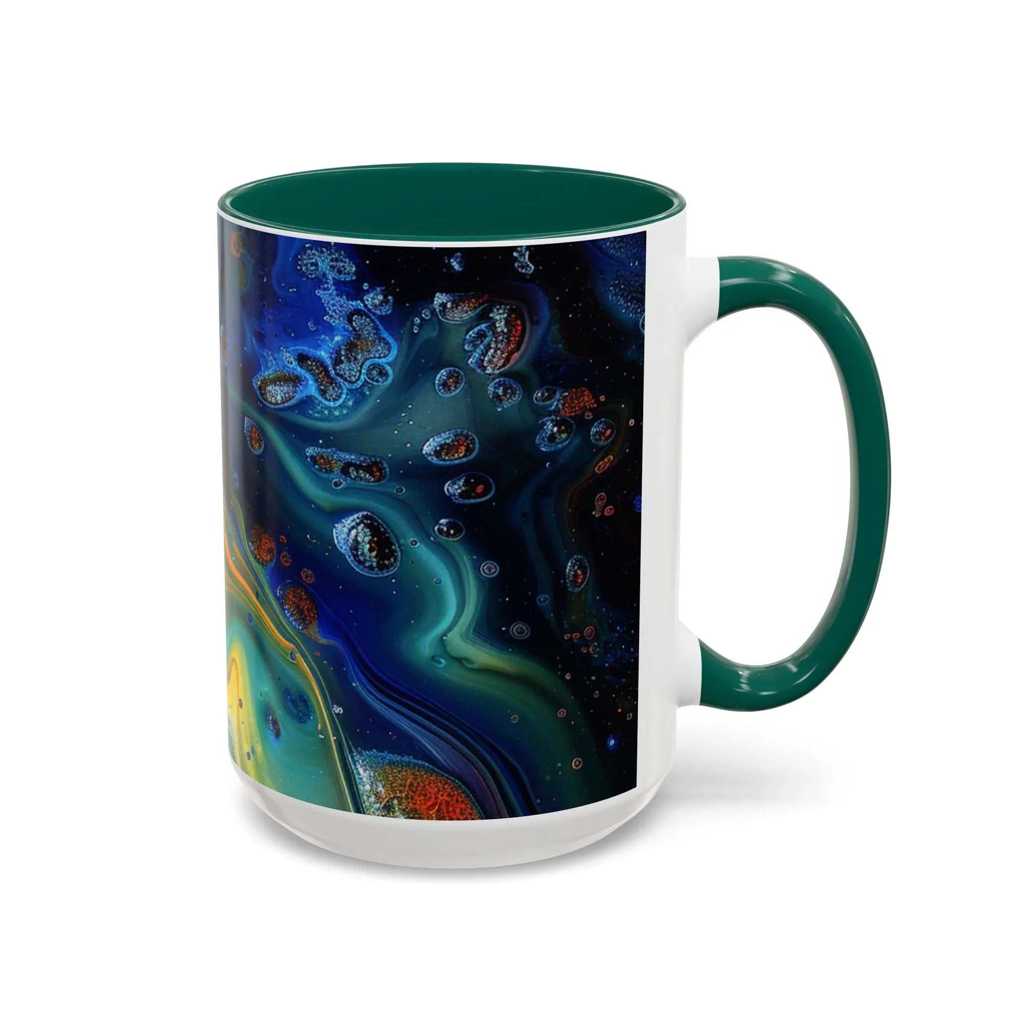Colorful Mugs (11oz, 15oz) Intense abstract oil splat- coffee cup - 250 USA Celebration
