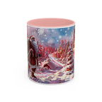 Coffee Mug, Festive Santa in Candy Wonderland, 11oz, 15oz, Tim Burton Style, Whimsical Holiday Cup, Christmas Gift, Hot Cocoa Mug - 250 USA Celebration