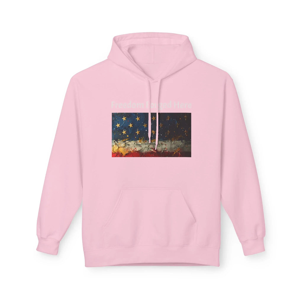 Freedom Forged Here American Flag Hoodie | Patriotic USA - 250 USA Celebration