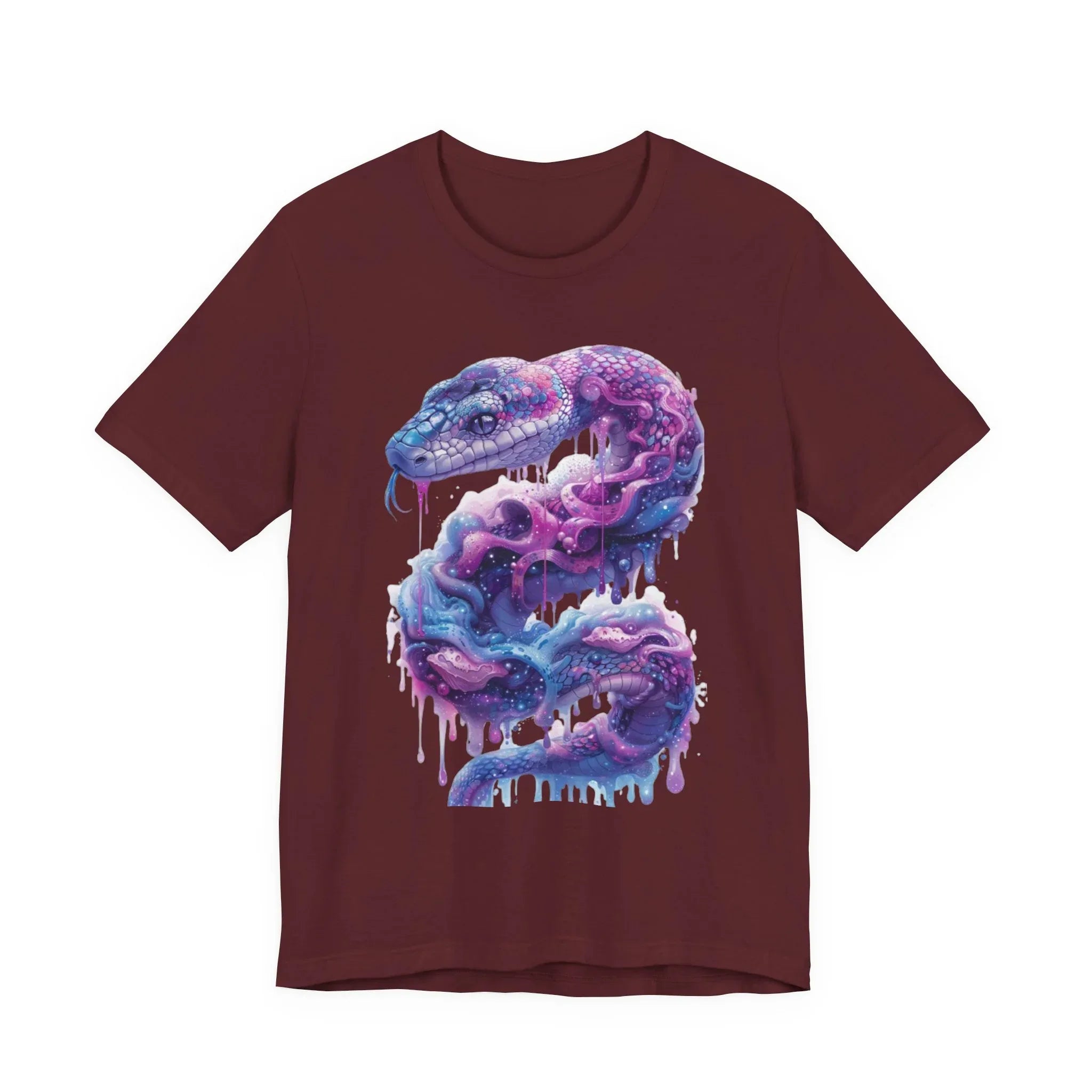 Psychedelic Rainbow Ouroboros Tee | Galaxy Fractal Mushroom Snake - 250 USA Celebration