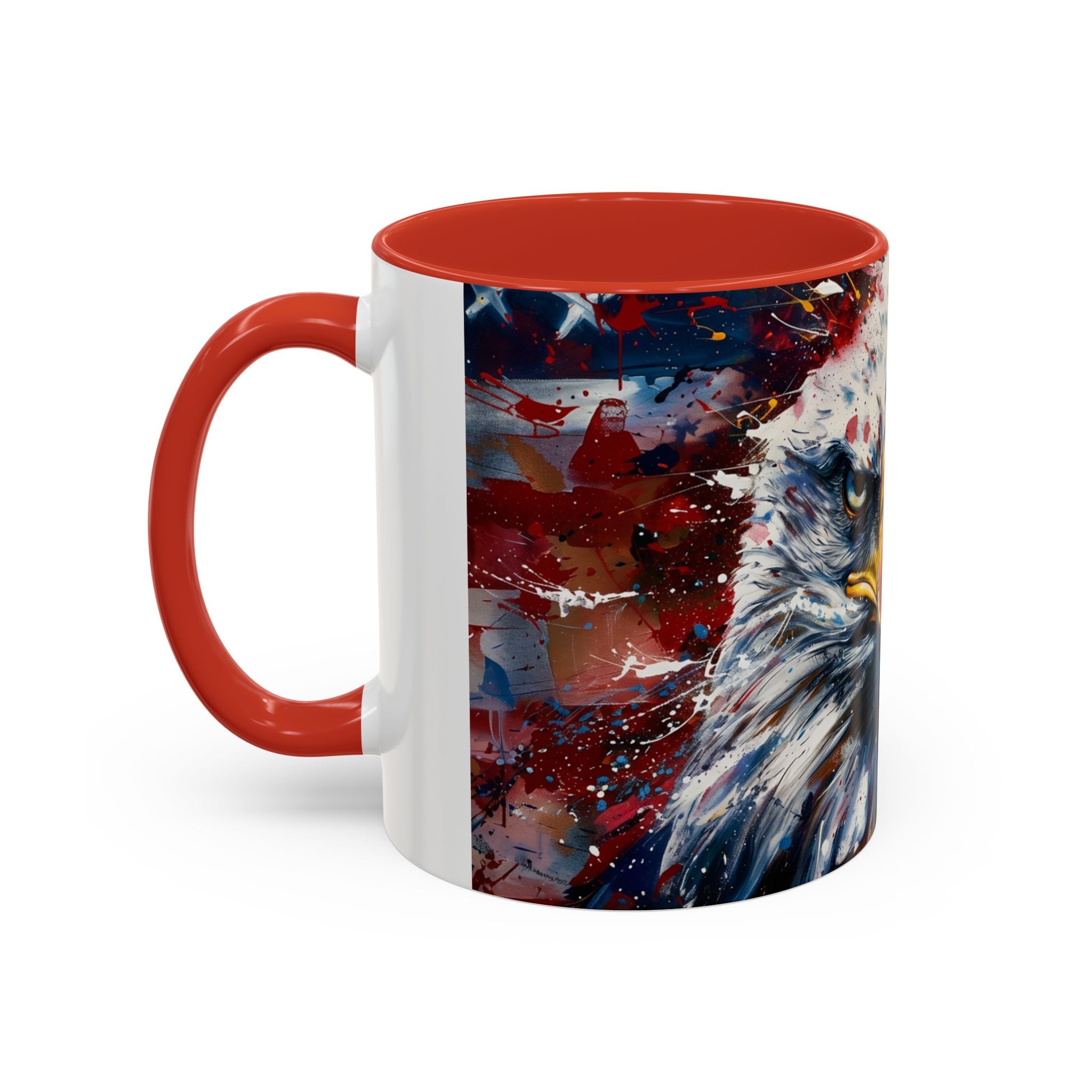 Patriotic Eagle Coffee Mug - Bold American Bald Eagle Art (11/15oz)