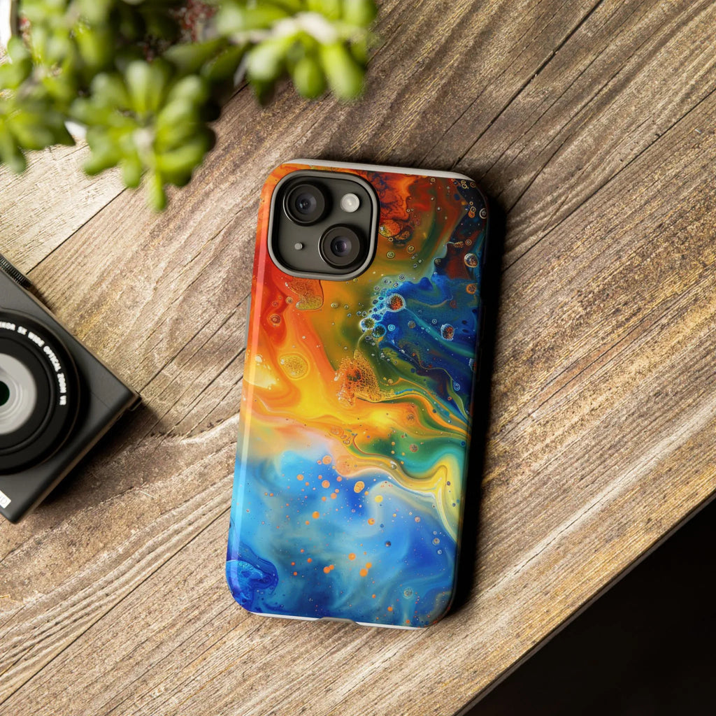 Abstract Colorful Swirl Phone Case | Tough Protective iPhone Cover - 250 USA Celebration