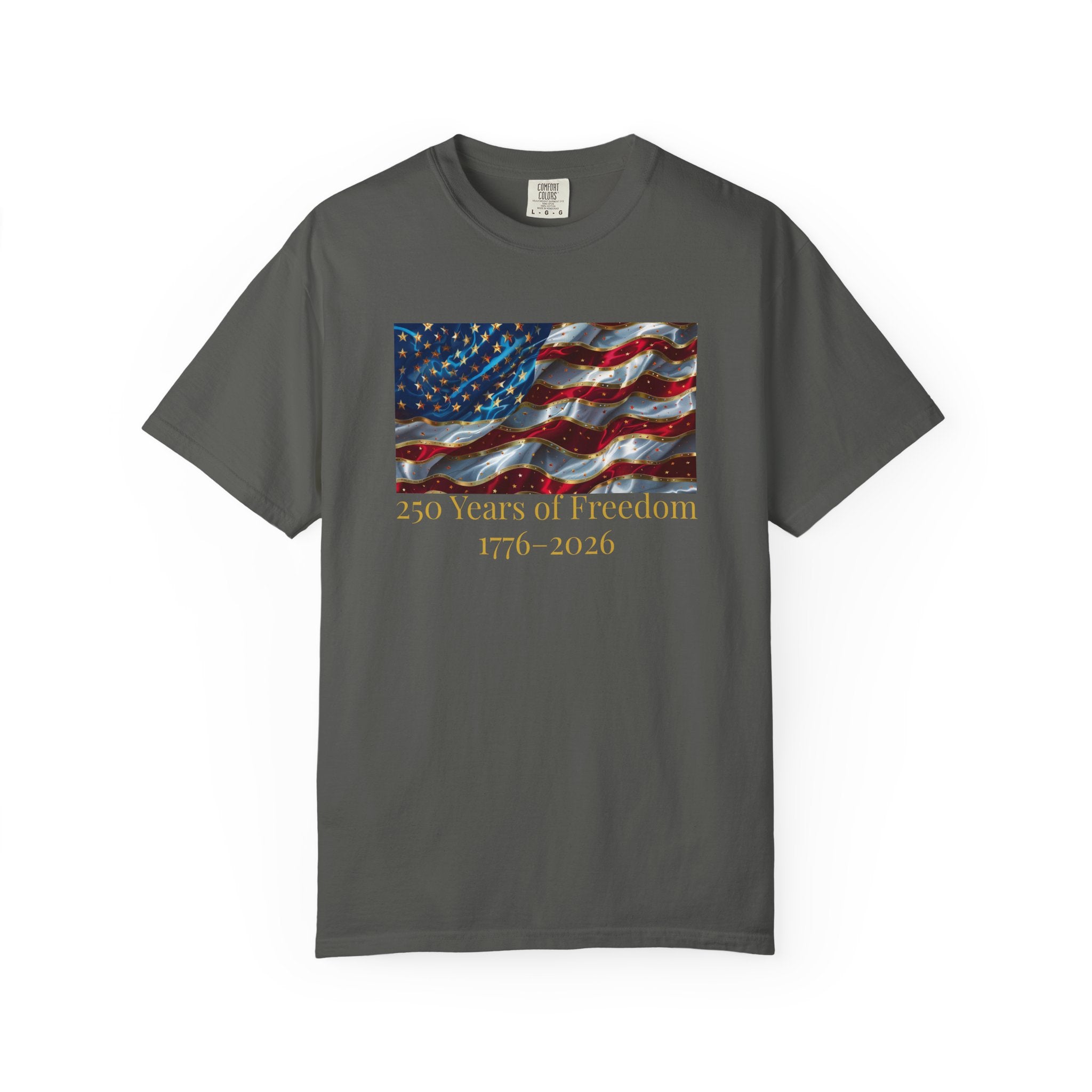 250 Years of Freedom 1776–2026 American Flag T-Shirt