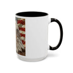 Colorful Mugs (11oz, 15oz) Majestic bald eagle head Patriotic coffee cup, America 250 Celebration coffee cup - 250 USA Celebration