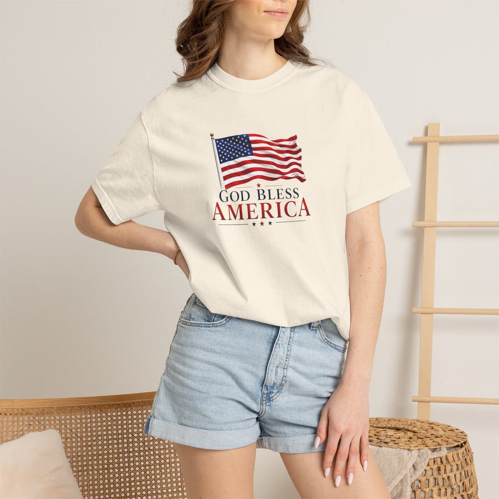 Official God Bless America Flag Patriotic T-Shirt