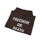 Freedom or Death Hoodie | Slogan Black Hooded Sweatshirt - 250 USA Celebration