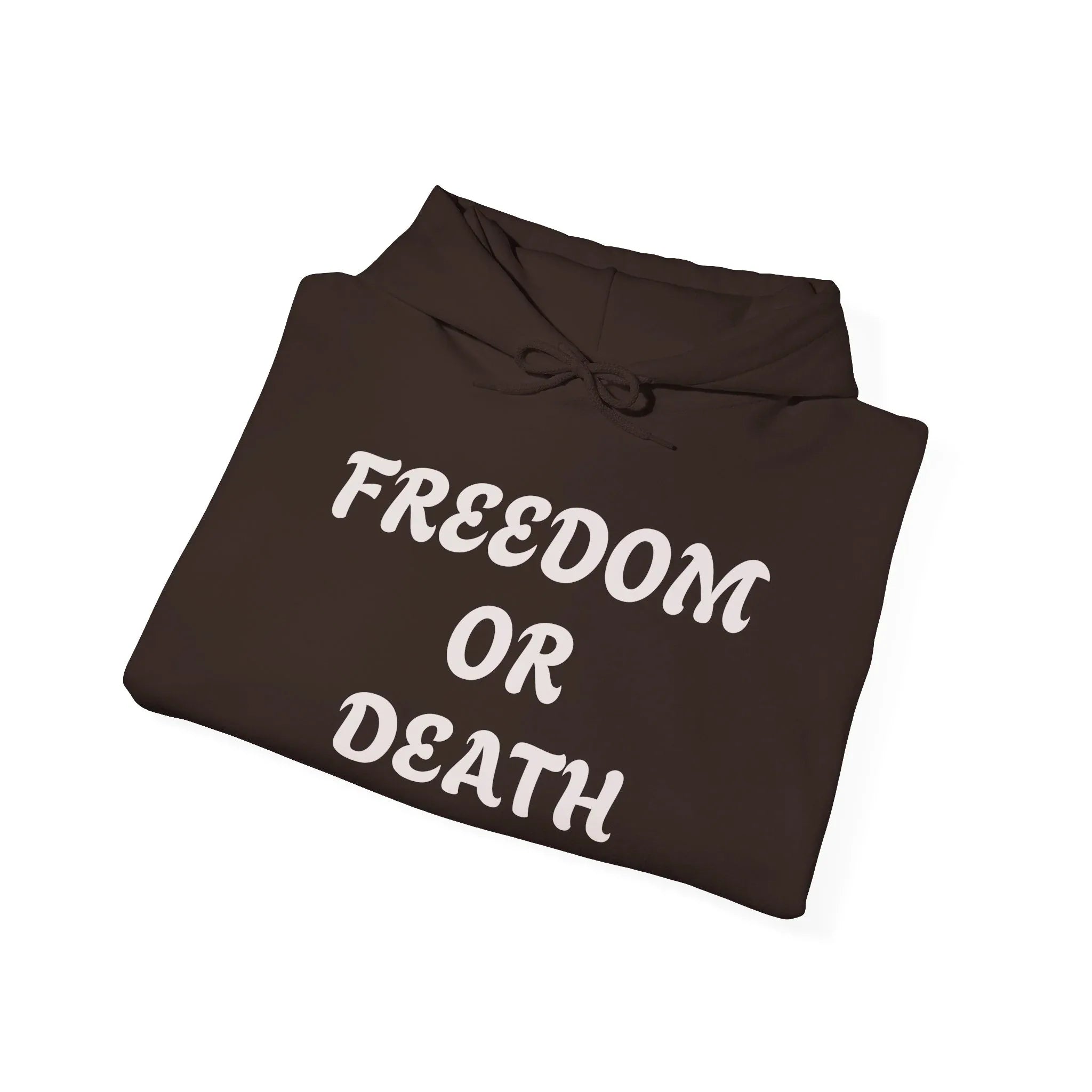 Freedom or Death Hoodie | Slogan Black Hooded Sweatshirt - 250 USA Celebration