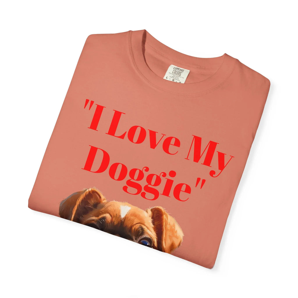 Cute French Bulldog Puppy Holding Red Heart T-shirt | Dog Lover Cartoon - 250 USA Celebration