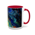 Colorful Mugs (11oz, 15oz) Intense abstract oil splat- coffee cup - 250 USA Celebration