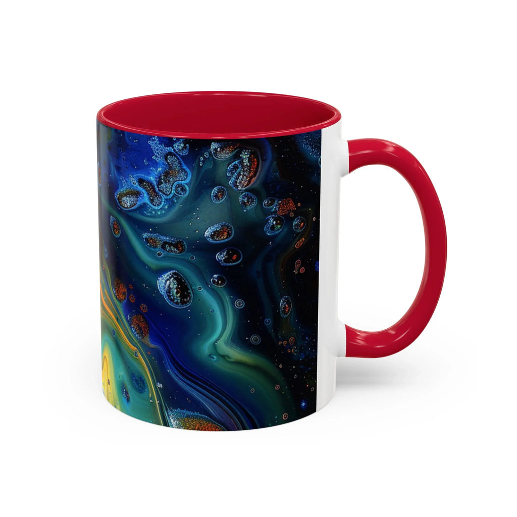 Colorful Mugs (11oz, 15oz) Intense abstract oil splat- coffee cup - 250 USA Celebration